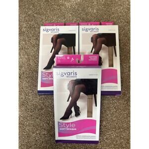 SIGVARIS Women’s Style Soft Opaque 840 Closed Toe Pantyhose 15-20mmHg - Chai NEW